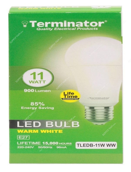 Terminator LED Bulb, TLEDB-11W-WW, 96 mA, 11W, 900 LM