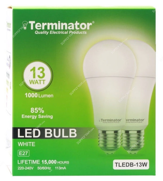Terminator LED Bulb, TLEDB-13W-2, 113 mA, 13W, 1200 LM