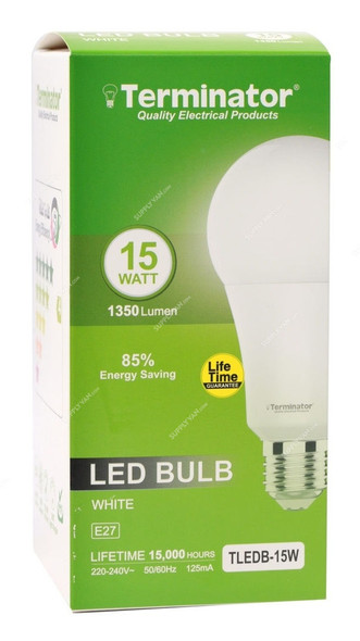 Terminator LED Bulb, TLEDB-15W, 125 mA, 15W, 1350 LM