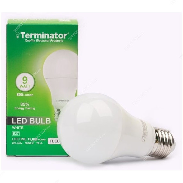 Terminator LED Bulb, TLEDB-9W, 78 mA, 9W, 800 LM