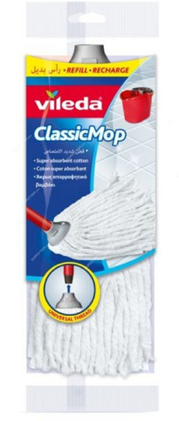 Vileda Classic Floor Mop Refill, VLFC152132, Cotton