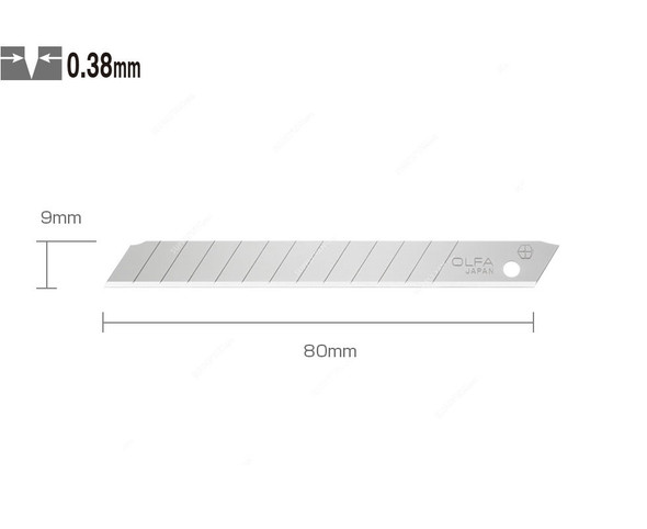 Olfa Standard Duty Blade Set, OL-ASB-10, 80MM Length