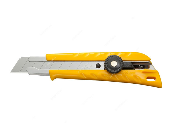 Olfa Utility Knife, OL-L-1, Black/Yellow, Ratchet Lock