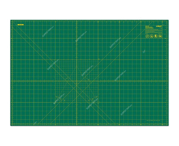 Olfa Cutting Mat, OL-RM-MG, 1.5MM Thick, Solid Green, 24 x 36 Inch