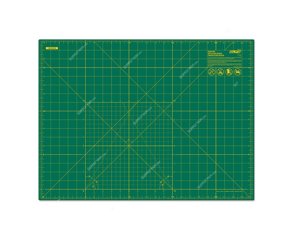 Olfa Cutting Mat, OL-RM-SG, 1.5MM Thick, Solid Green, 18 x 24 Inch