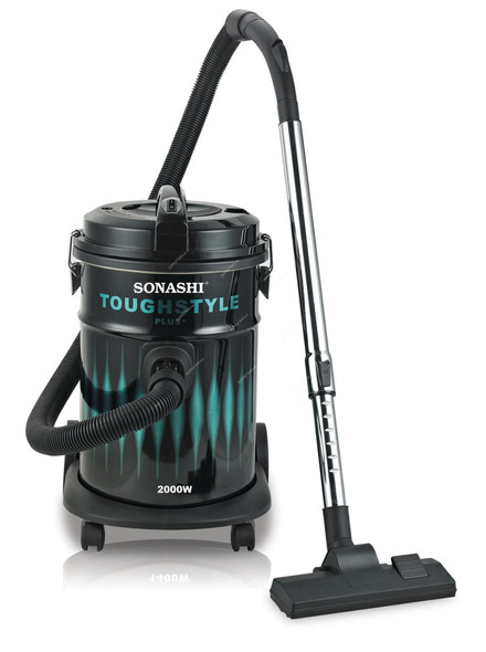 Sonashi Drum Vacuum Cleaner, SVC-9008-D, 2000W, 21 Ltrs, Black