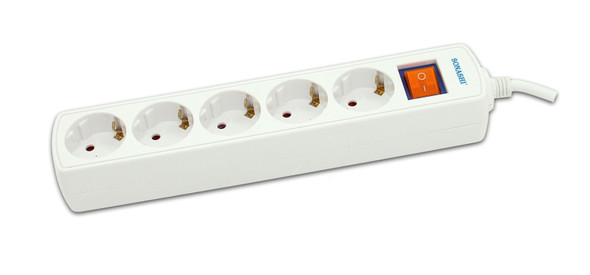 Sonashi 5 Way Extension Socket, SES-505, 3 Mtrs