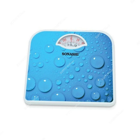 Sonashi Manual Bathoom Scale, SSC-2212, 130 KG, Blue