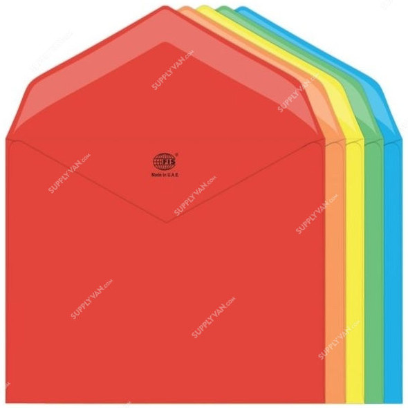 FIS Glued Envelope, FSEC8025G5B50, 145 x 200MM, 80 GSM, Multicolor, PK50