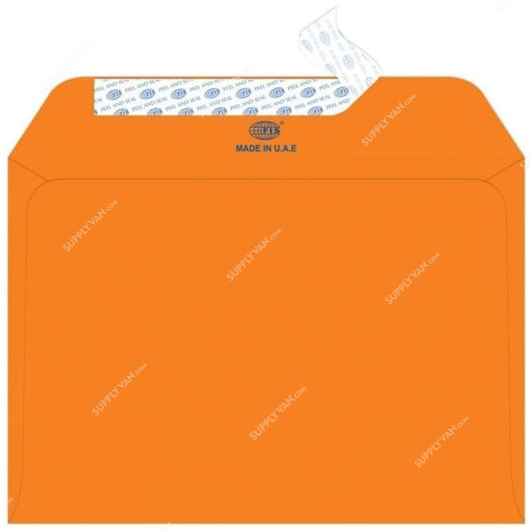 FIS Peel and Seal Envelope, FSEC8026PBOR50, 162 x 229MM, 80 GSM, Bright Orange, PK50