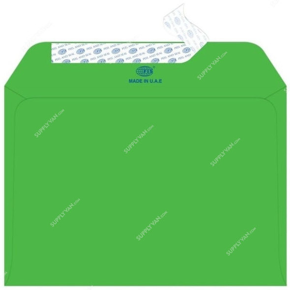 FIS Peel and Seal Envelope, FSEC8026PBGR50, 162 x 229MM, 80 GSM, Bright Green, PK50