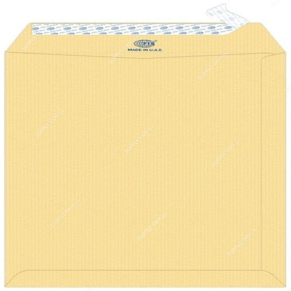 FIS Manila Peel and Seal Ribbed Envelope, FSME1227PR50, 324 x 229MM, 120 GSM, Brown, PK50