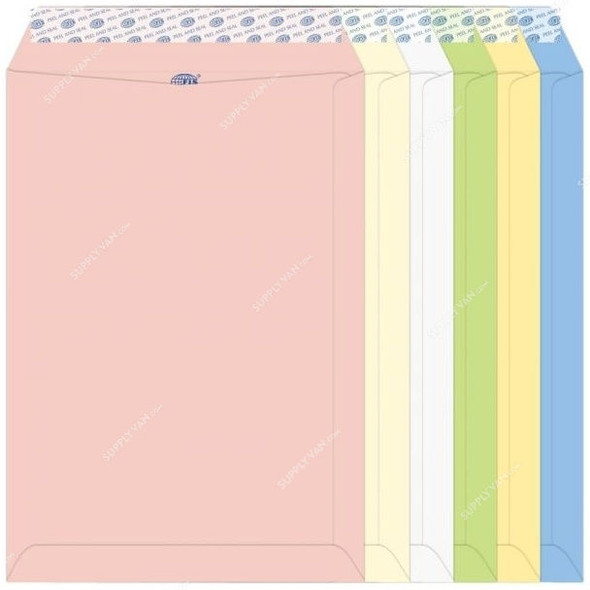 FIS Peel and Seal Envelope, FSEE1027PB660, 324 x 229MM, 100 GSM, Multicolor, PK60