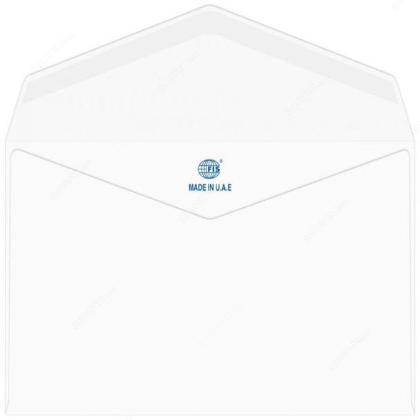 FIS Glued Envelope, FSEE1028GMWB25, 4 x 9 Inch, 100 GSM, White, PK25