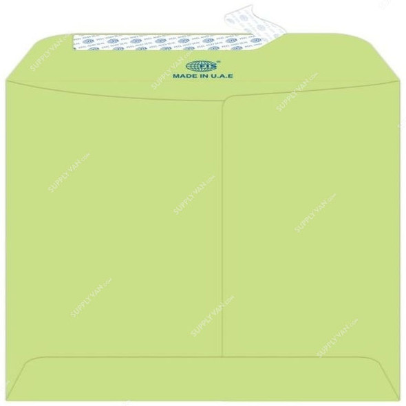FIS Executive Laid Paper Peel and Seal Envelope, FSEE1029PGR25, 6 x 4 Inch, 100 GSM, Green, PK25