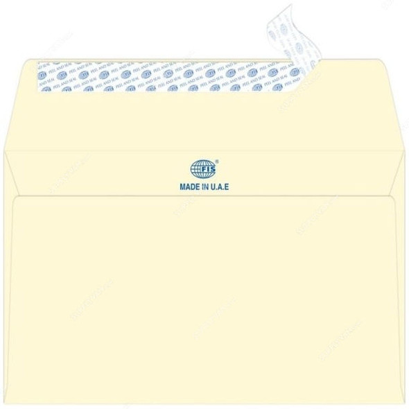 FIS Peel and Seal Envelope, FSEE1019PWHB25, 115 x 225MM, 100 GSM, Camelle Off White, PK25
