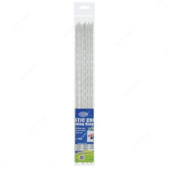 FIS Binding Ring, FSBD19CL10, Plastic, 19MM, 160 Sheets, White, PK10