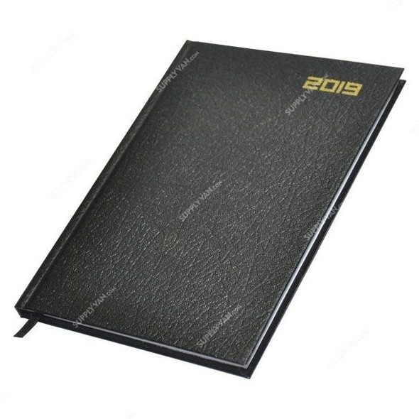 FIS 2019 English 16AE Diary, FSDI16E19BK, 148 x 210MM, 192 Pages, Black