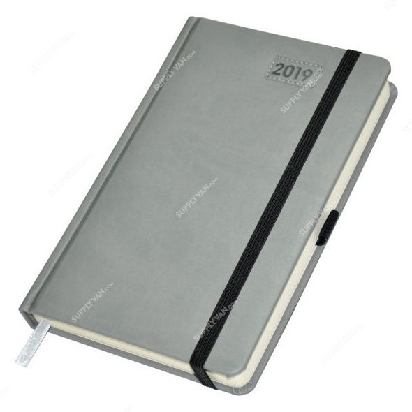 FIS 2019 French Diary, FSDI29FRPU19GY, 139 x 215MM, 384 Pages, Grey