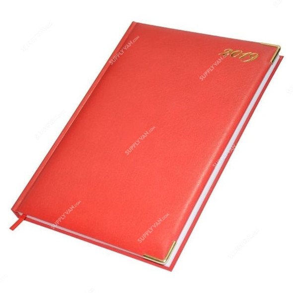 FIS 2019 English 42E Diary, FSDI42E19RE, 210 x 297MM, 384 Pages, Red
