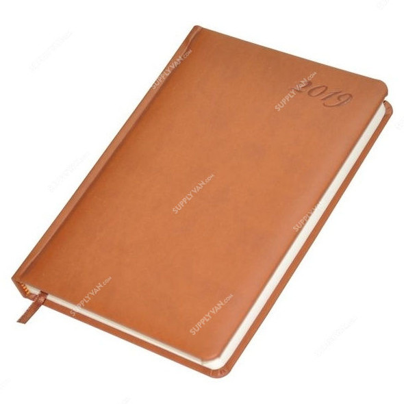 FIS 2019 English 19E Diary, FSDI19E19BR, 148 x 210MM, 384 Pages, Brown