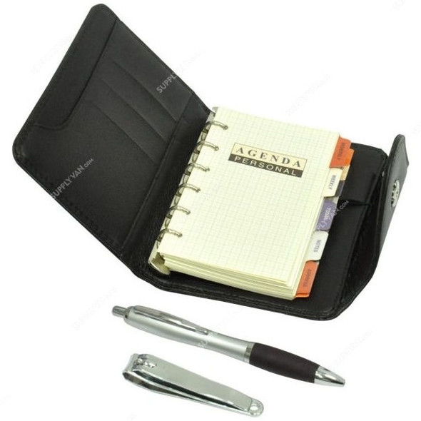 FIS Personal Organizer with Pen and Nail Cutter Gift Set, FSGTDH-012, Black