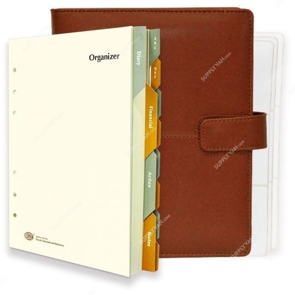 FIS Classic Organizer, FSOR1117124BR, 110 x 170MM, 296 Pages, Brown