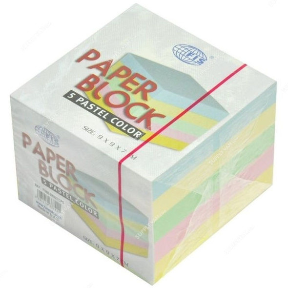 FIS Loose Paper Block, FSBL9X9X7CP5, 9 x 9 x 7CM, Multicolor