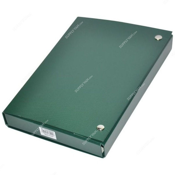 FIS Vinyl Document Holder with Button, FSBDDBBVA404, 210 x 330MM, Green