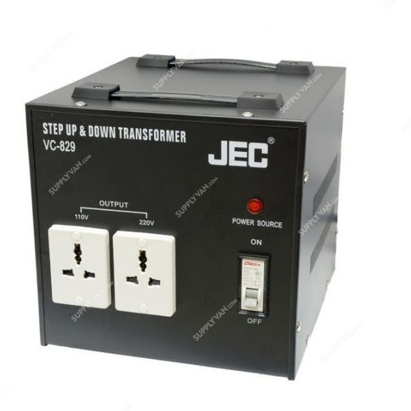 JEC Step Up and Down Transformer Voltage Converter, VC-829, 5000W, Black