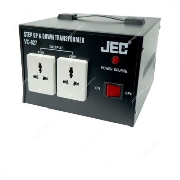 JEC Step Up and Down Transformer Voltage Converter, VC-827, 2000W, Black