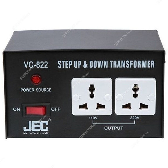 JEC Step Up and Down Transformer Voltage Converter, VC-822, 300W, Black