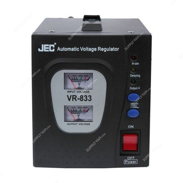 JEC Automatic Voltage Regulator, VR-833, 2000W, Black