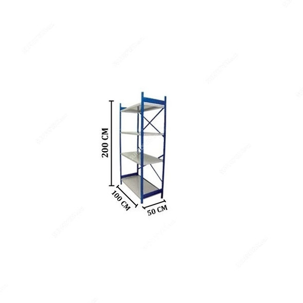 Ast Bolt Free Shelving, BF200501004, 4 Shelves, 120 Kg Capacity, HR Steel