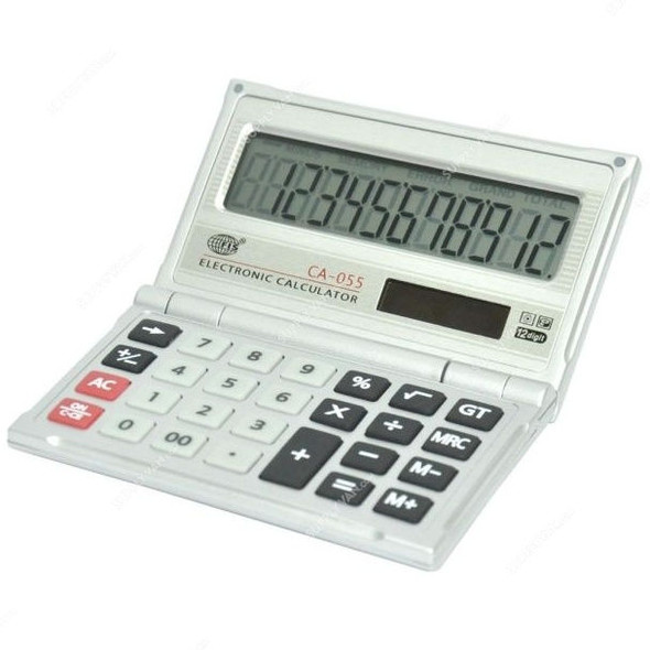 FIS 12-Digits Handheld Foldable Desktop Calculator, FSCACA-055, White