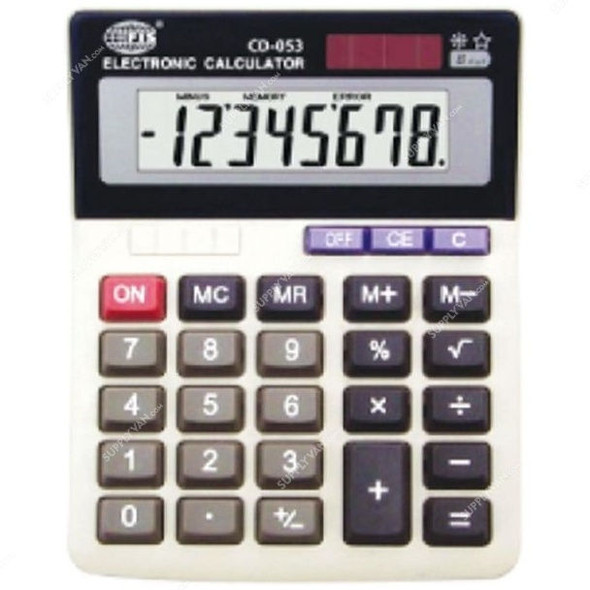 FIS 8-Digits Desktop Calculator, FSCACD-053, White