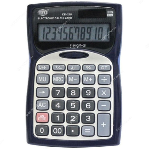 FIS 12-Digits Desktop Calculator, FSCACD-220, Black