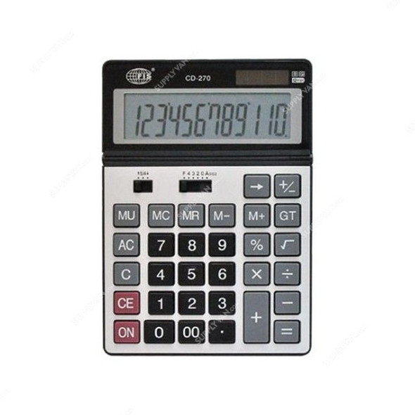 FIS 12-Digits Desktop Calculator, FSCACD-270, Silver