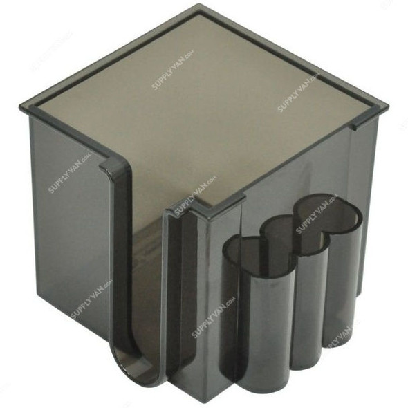 FIS Memo Holder with Pen Stand, FSMM03SM, Plastic, Grey