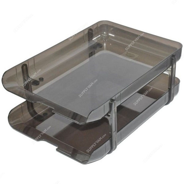 FIS 2-Tier Flexible Stacking Tray, FSOT9002, Black