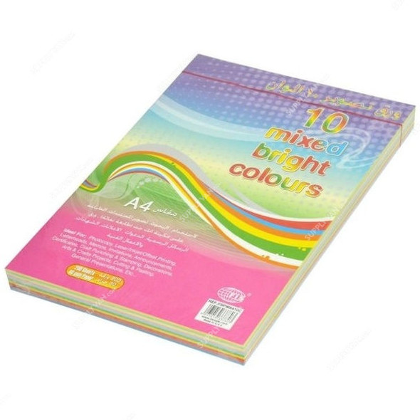 FIS Color Photocopy Paper, A4, 80 GSM, Assorted, PK200