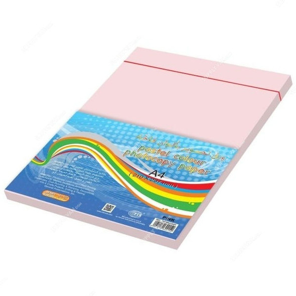 FIS Color Photocopy Paper, A4, 80 GSM, Pastel Pink, PK100