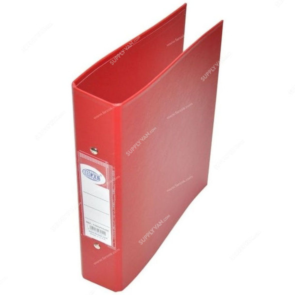 FIS Ring Binder, FSBDPPA5RE, Polypropylene, 2 Ring, A5, 25MM, Red