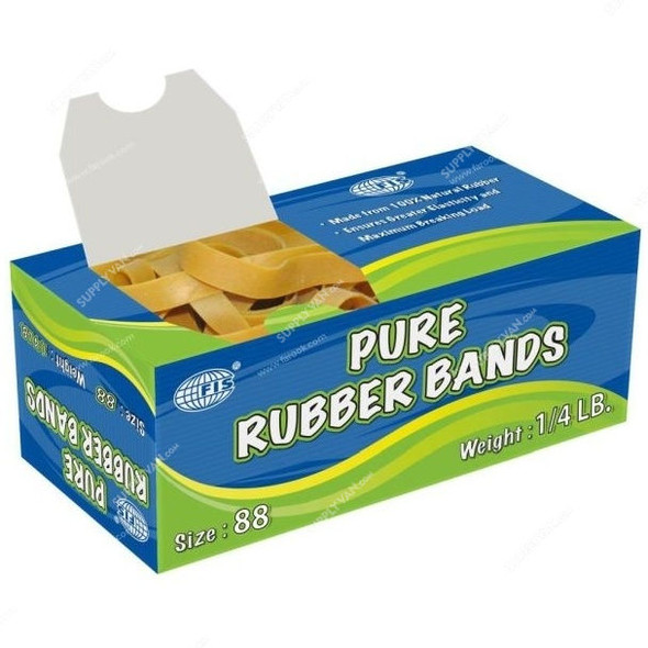 FIS Pure Rubber Band, FSRB88, 88 Size, Brown