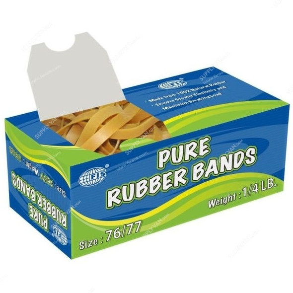 FIS Pure Rubber Band, FSRB76/77, 76/77 Size, Brown