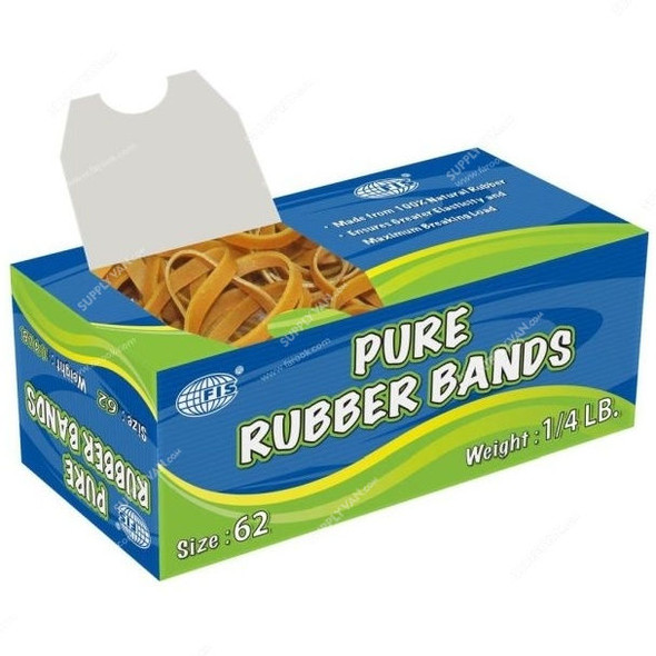 FIS Pure Rubber Band, FSRB62, 62 Size, Brown