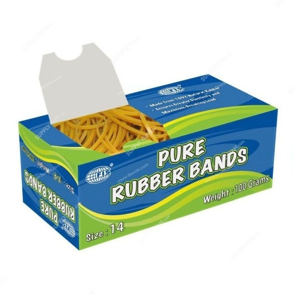 FIS Pure Rubber Band, FSRB10014, 14 Size, Brown