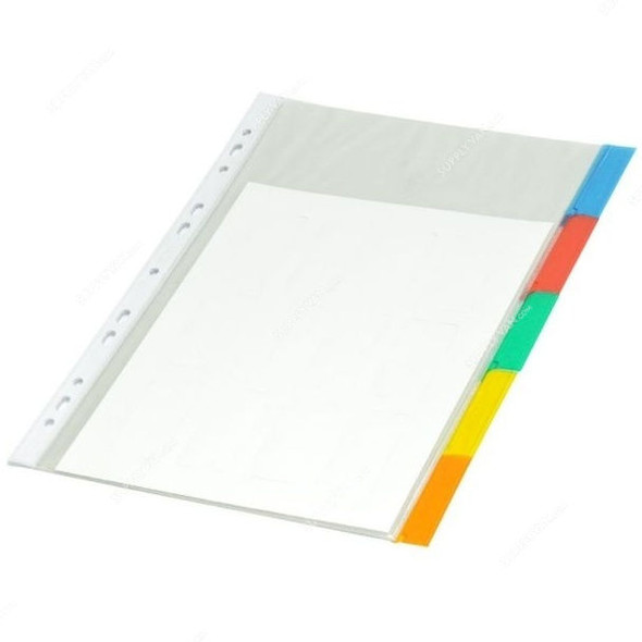 FIS 5 Colors Index Divider, Paper, Punched, A4, Multicolor