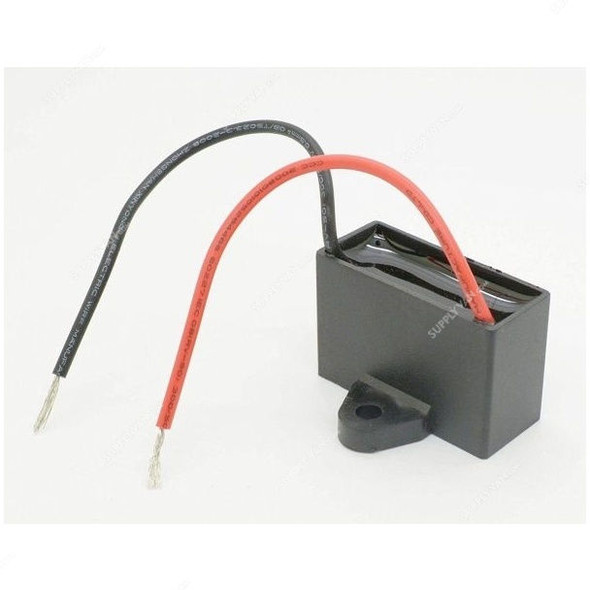 Motor Run Capacitor, CBB61, 5UF, Black