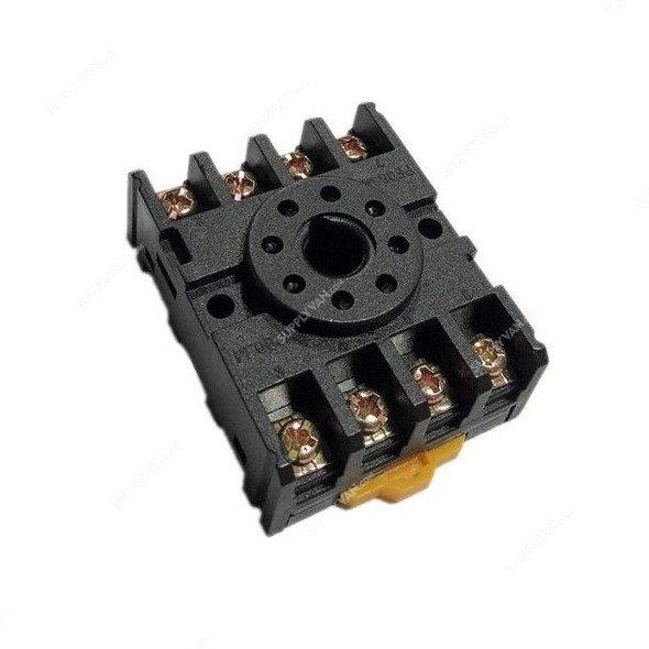 Power Relay Socket Base for MK2P PF-083, 8- Pins, Black